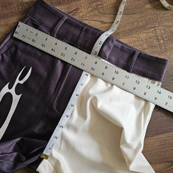 House of Sunny Total Tribal High Waist Light Flare Stretch Pant US 4 Chocolate - Picture 4 of 14